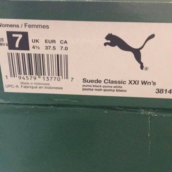 BRAND NEW women puma suede classic black shoes size US 6.5 & US 7.5 - Picture 7 of 8